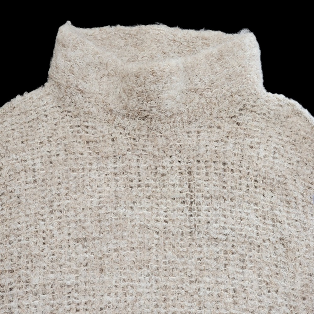 Free People Women XS She's All That Sweater Blue Alpaca Blend Turtleneck Peru - Picture 3 of 12